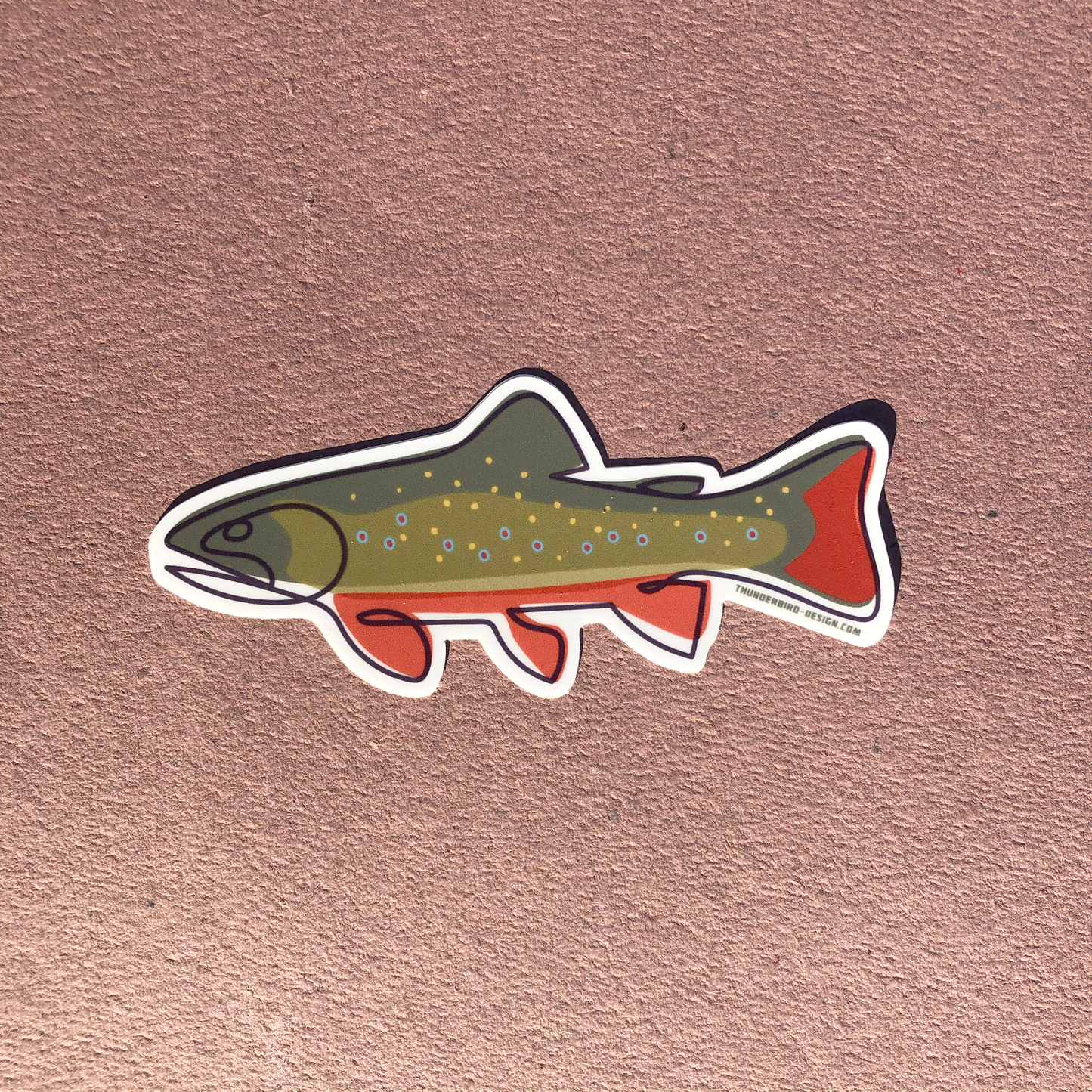 Thunderbird Outdoor SupplyBrook Trout - Single Line Series Decal w/ Matte FinishBrook Trout - Single Line Series Decal
Drawn, Single Line Contour Illustration of a Brook Trout.These 4" weatherproof Matte decals are perfect for your Rod tube, water bottle, tackle box, car window or w