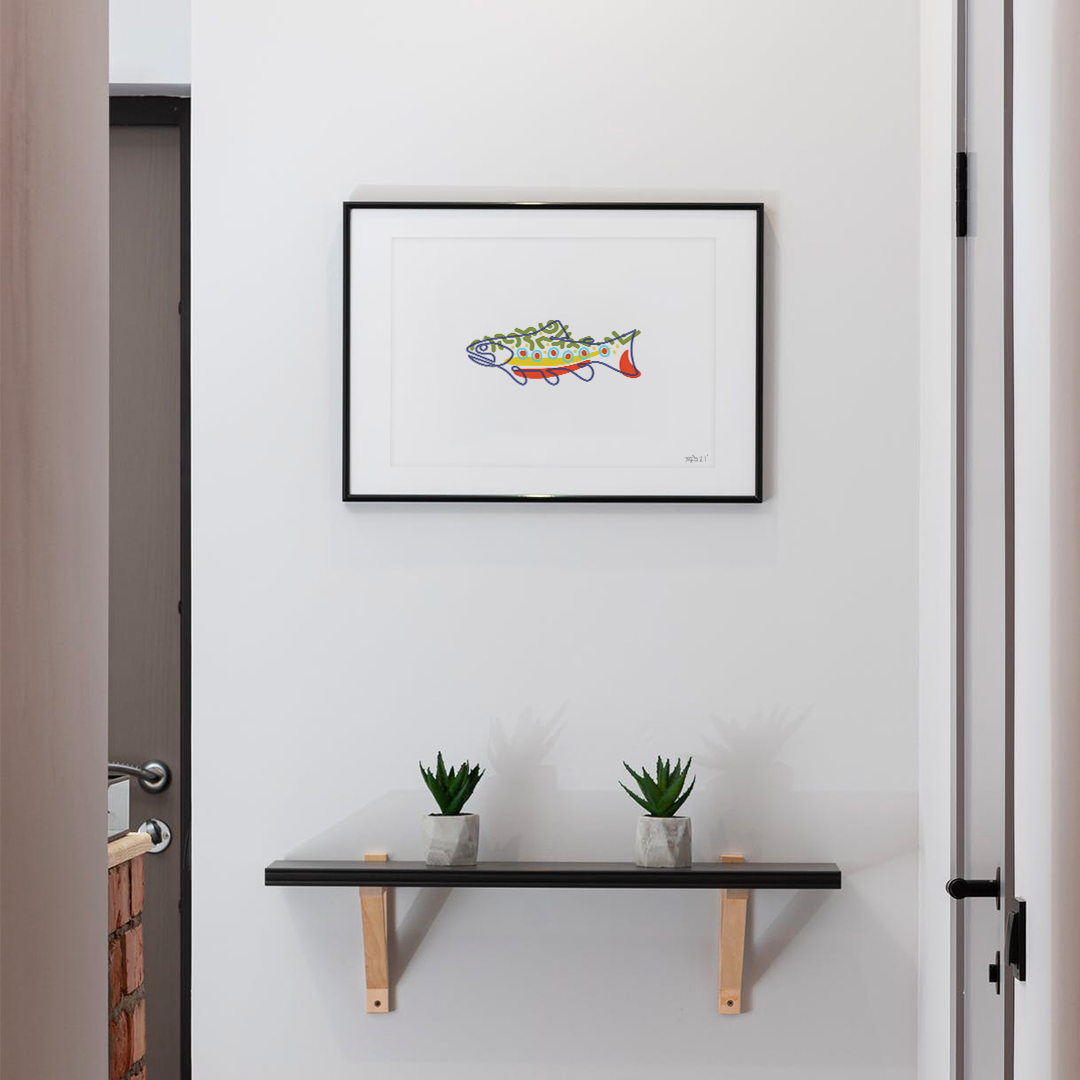 Brook Trout - Bold Single Line Print