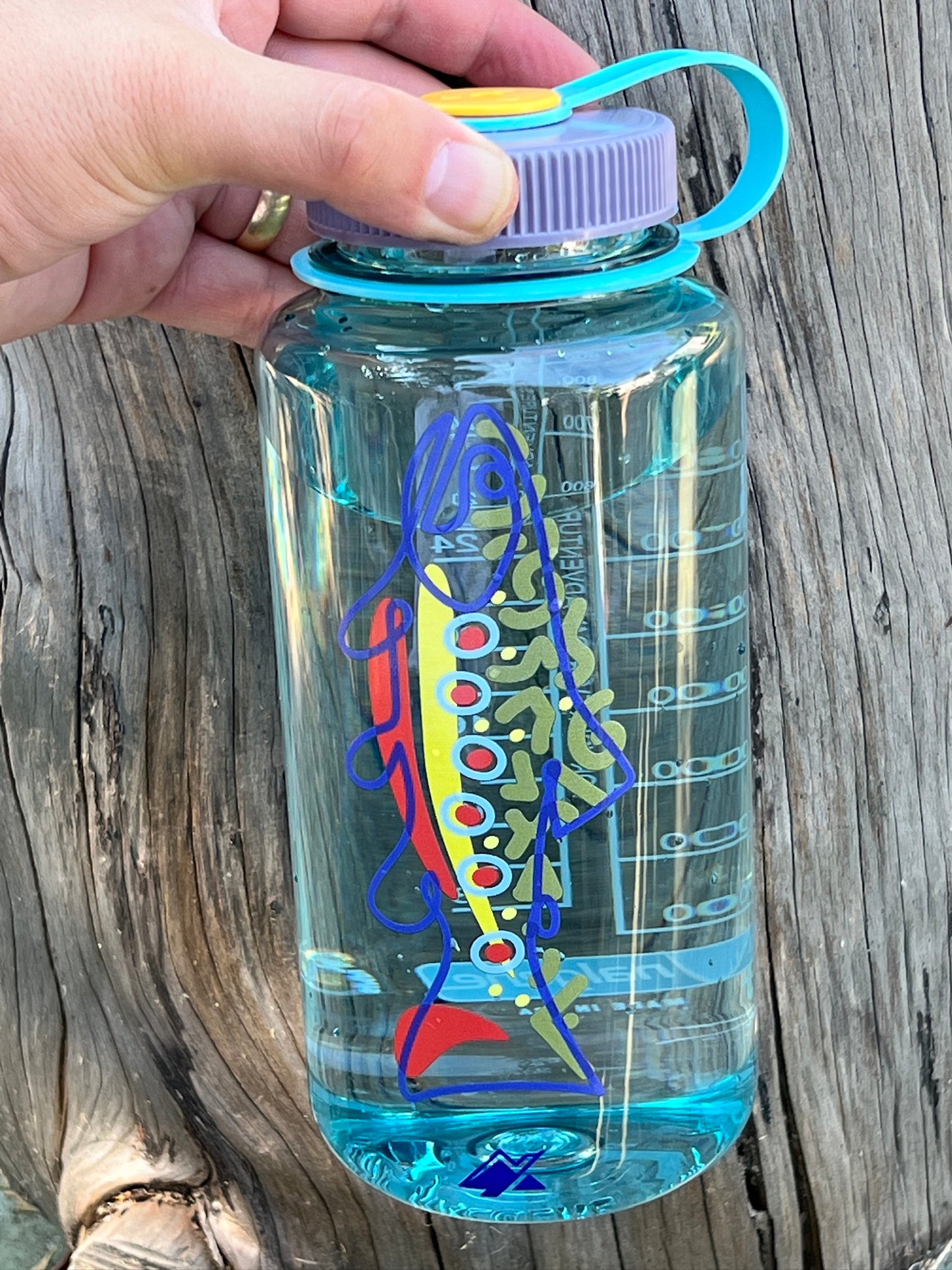 Bold Brook Trout 32oz Wide-Mouth Nalgene Bottle – Durable, Eco-Friendly, BPA-Free Water Bottle for Outdoor Adventures