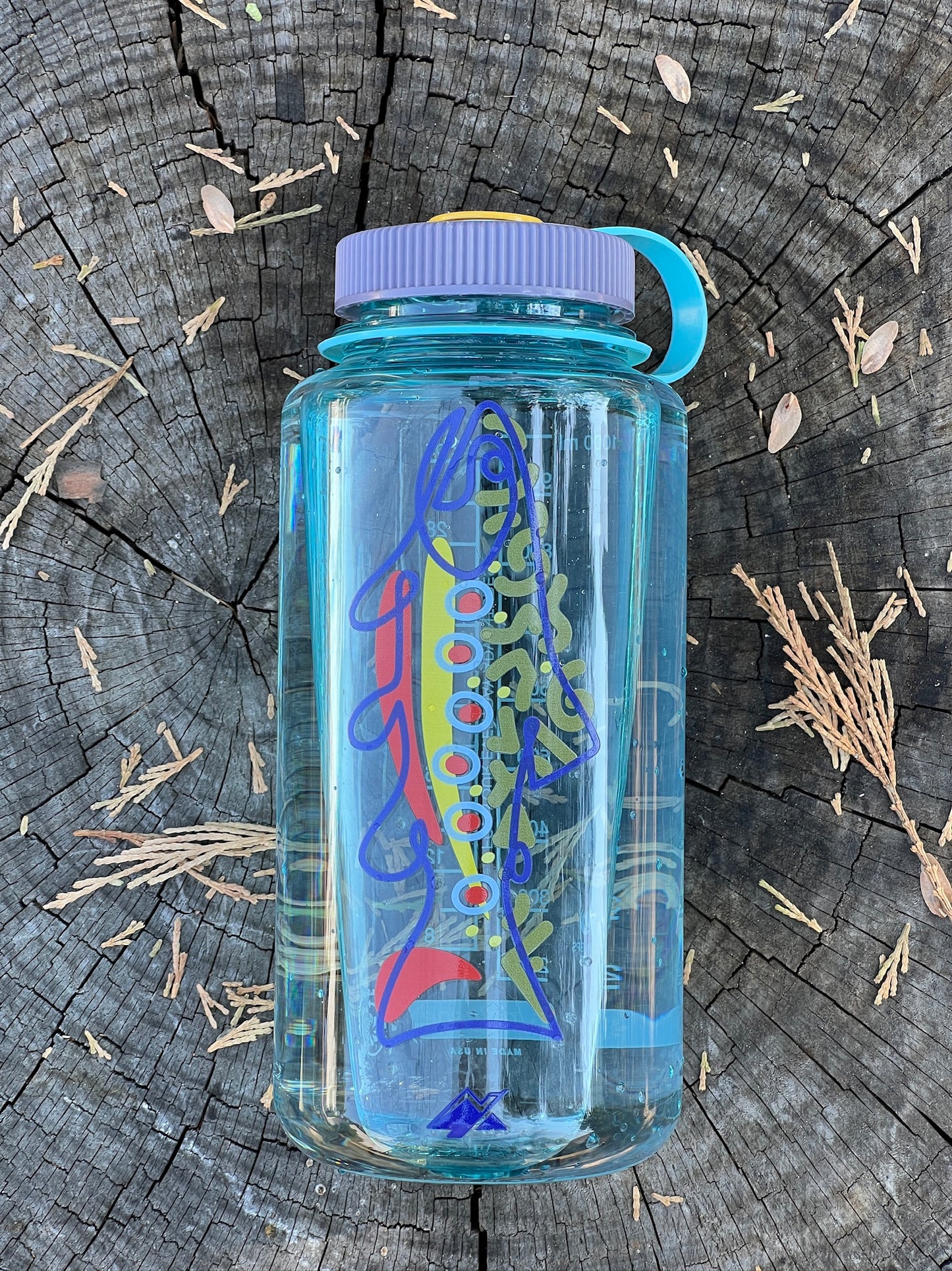 Bold Brook Trout 32oz Wide-Mouth Nalgene Bottle – Durable, Eco-Friendly, BPA-Free Water Bottle for Outdoor Adventures