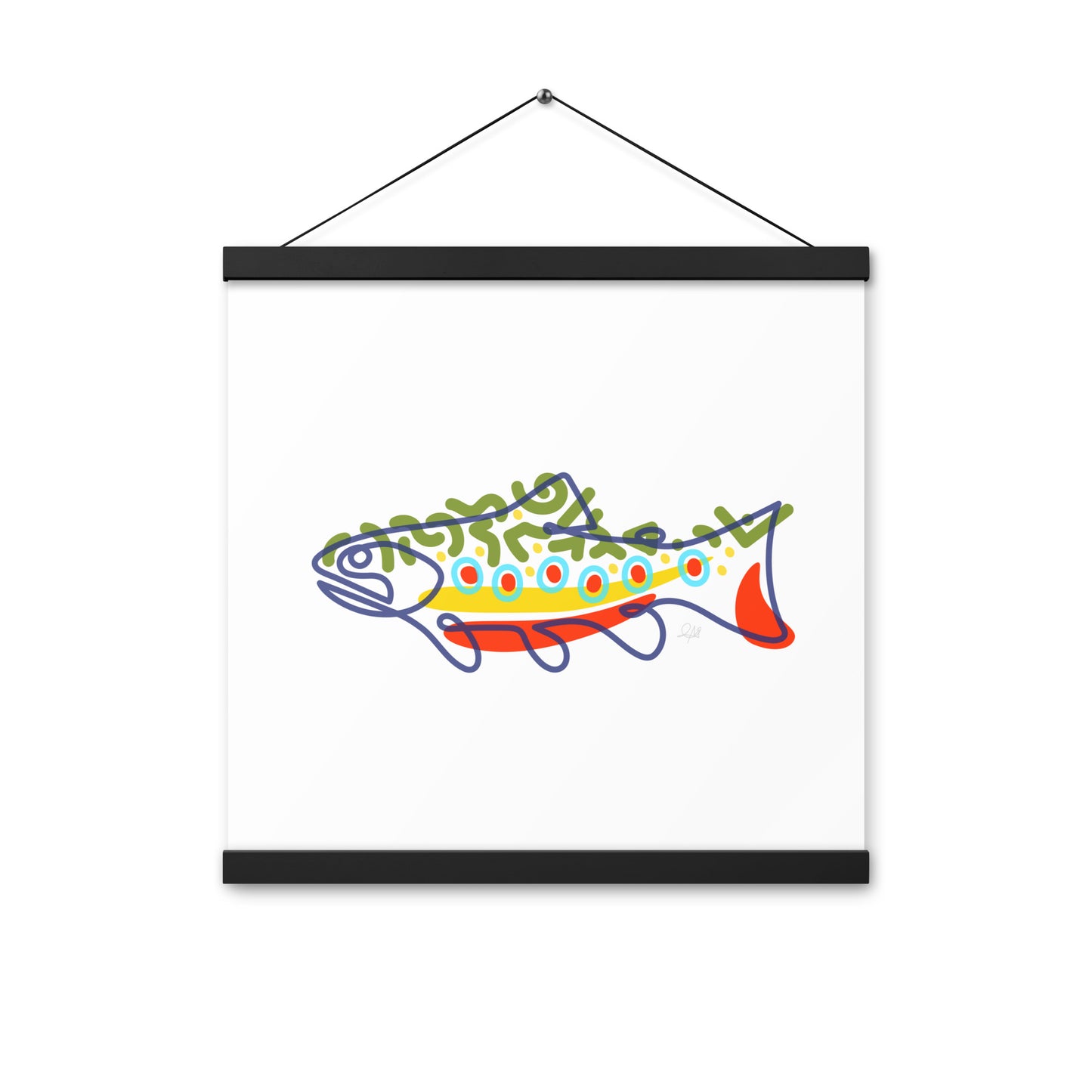 Bold Series - Brook Trout Poster with hangers