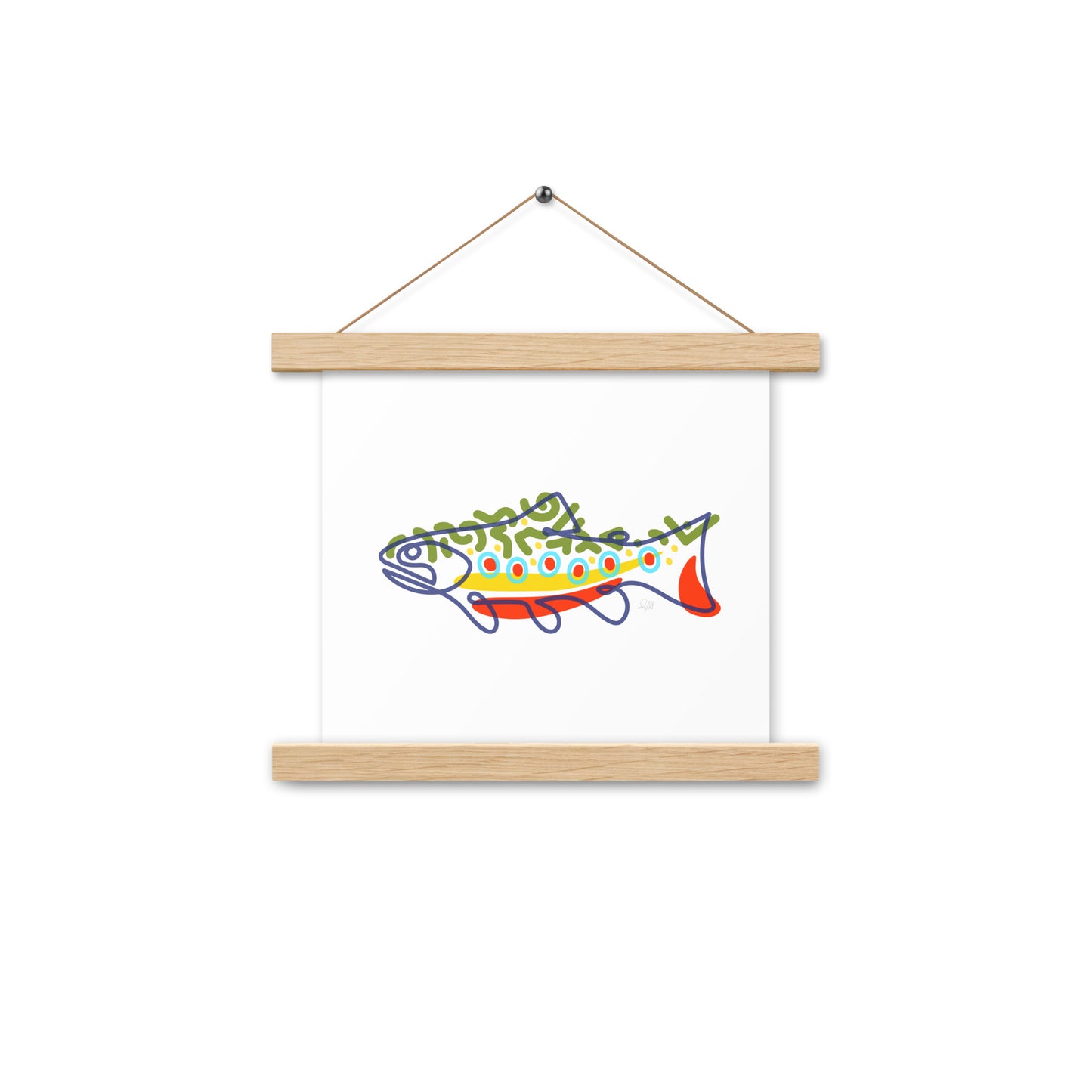 Bold Series - Brook Trout Poster with hangers