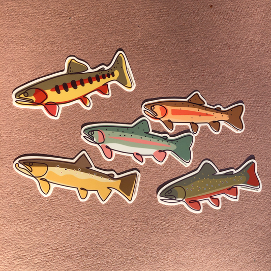 Trout Grand Slam Decal Pack - Matte 4" Decals