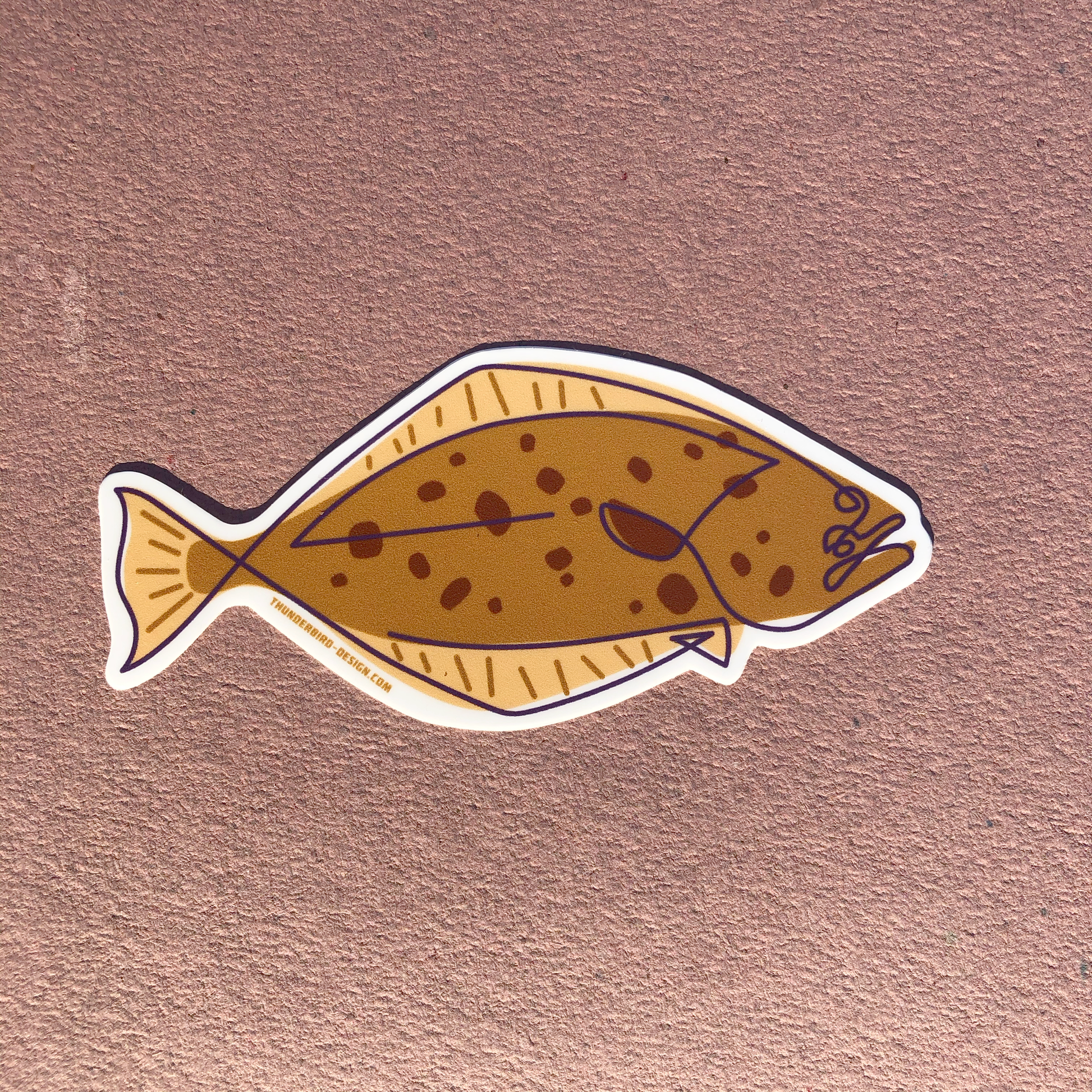 Thunderbird Outdoor SupplyHalibut Single Line - Matte DecalHalibut Single Line - Matte Decal
4" Drawn, Single Line Halibut Illustration.These weatherproof Matte decals are perfect for your Rod tube, water bottle, tackle box, car window or whatever else you 