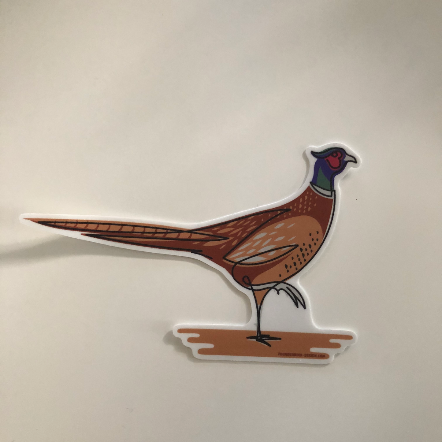Pheasant Upland Bird - Single Line Series Decal w/ Matte Finish