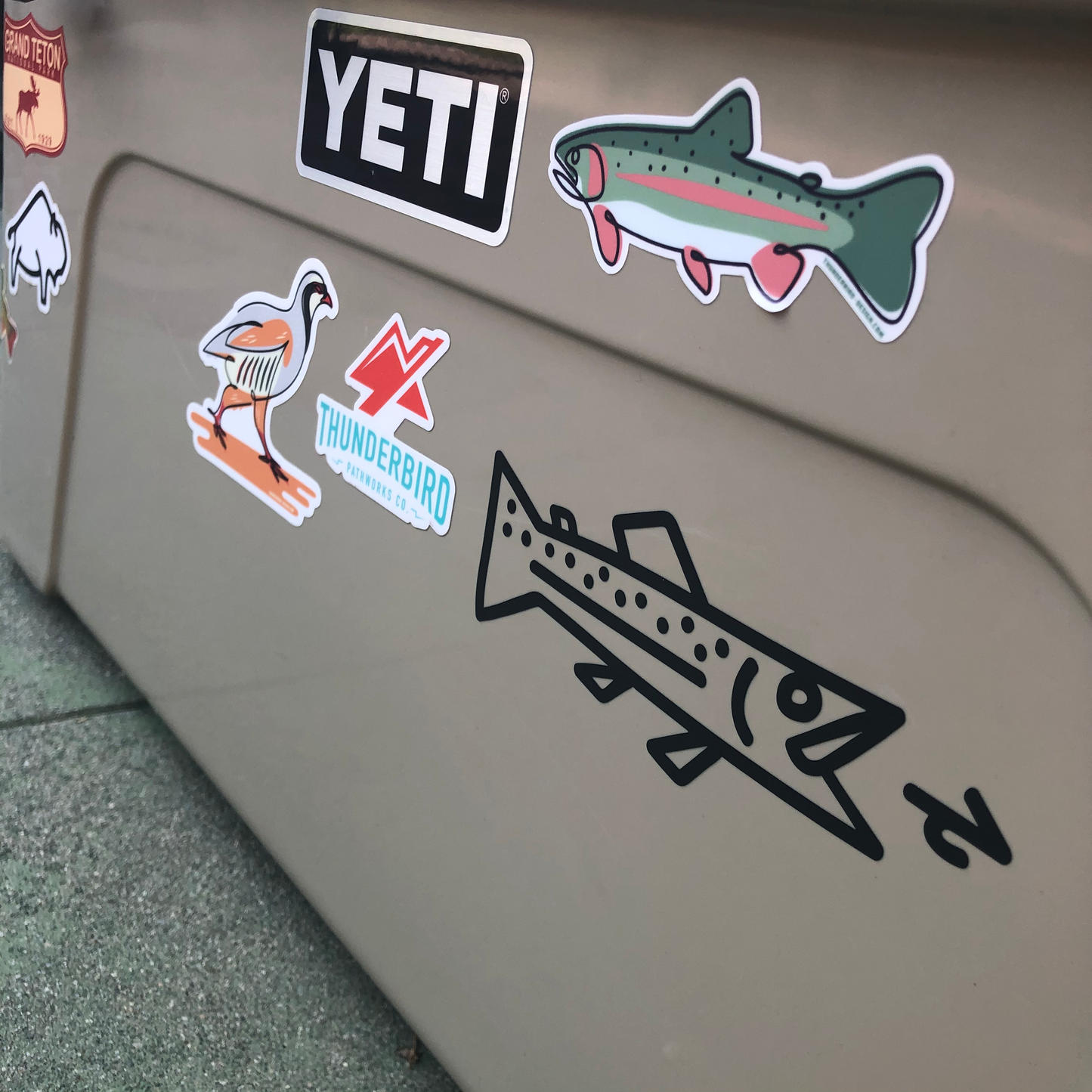 Thunderbird Design StudioIcon Trout Series - Transfer DecalsIcon Trout Series - Transfer Decals
6" Transfer decals are perfect to personalize your gear and whatever else you can stick it to. 
10% of all proceeds are donated to conservation efforts to help prot