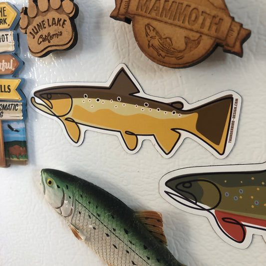 Thunderbird Design StudioBrown Trout - Single Line Series MagnetBrown Trout - Single Line Series MagnetMagnet
Brown Trout - Single Line Series... but on a sweet 4-inch magnet! Stick it to your fridge, car, or anything metal you think needs a fish on it.
As always 10% of all