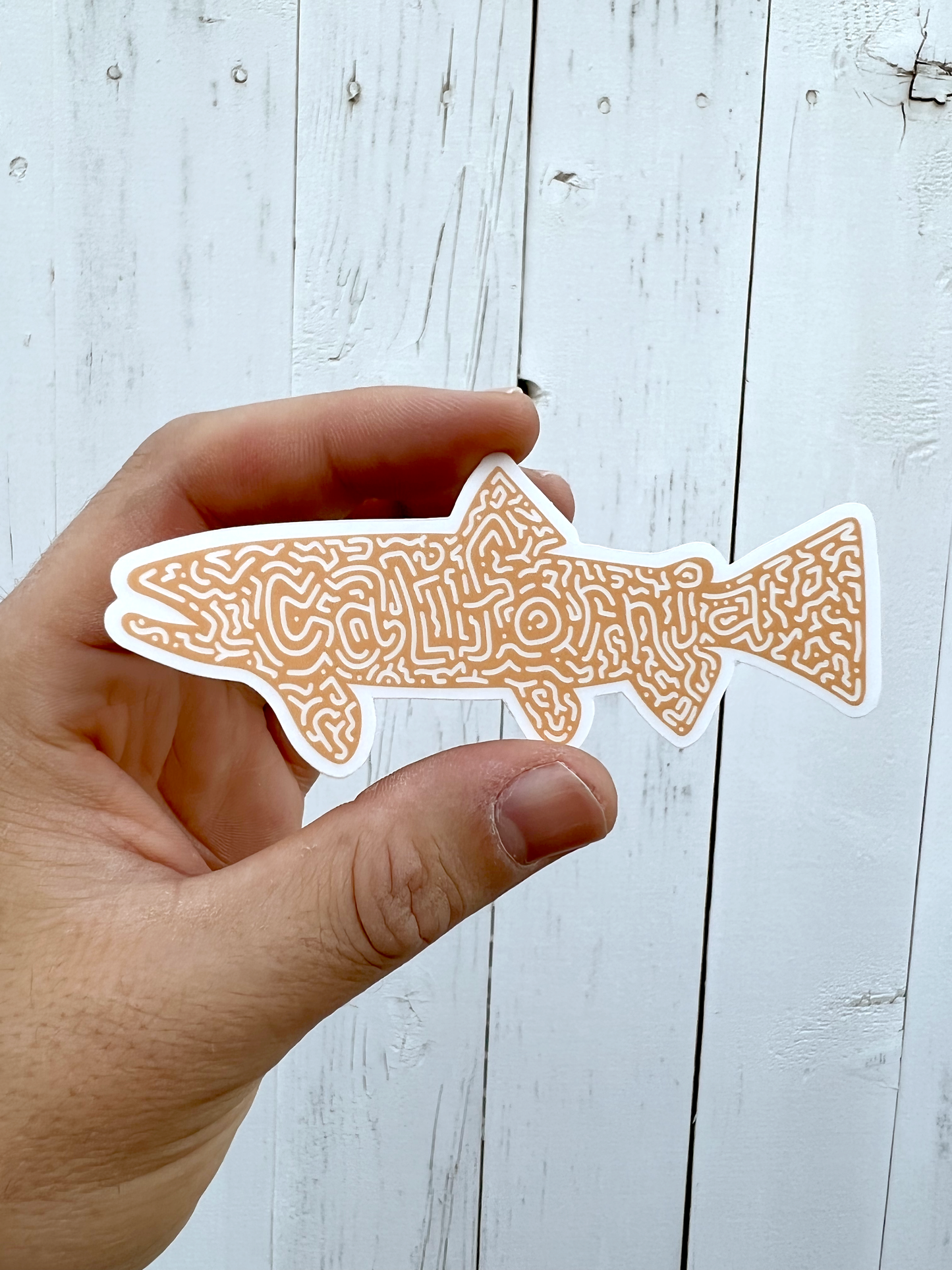 California Trippy Trout - Clear Decal