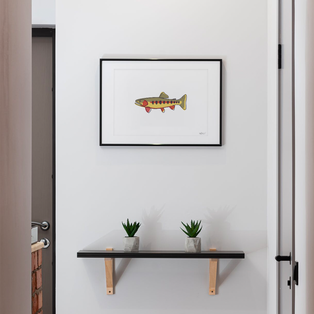 Single Line - Golden Trout Art Print