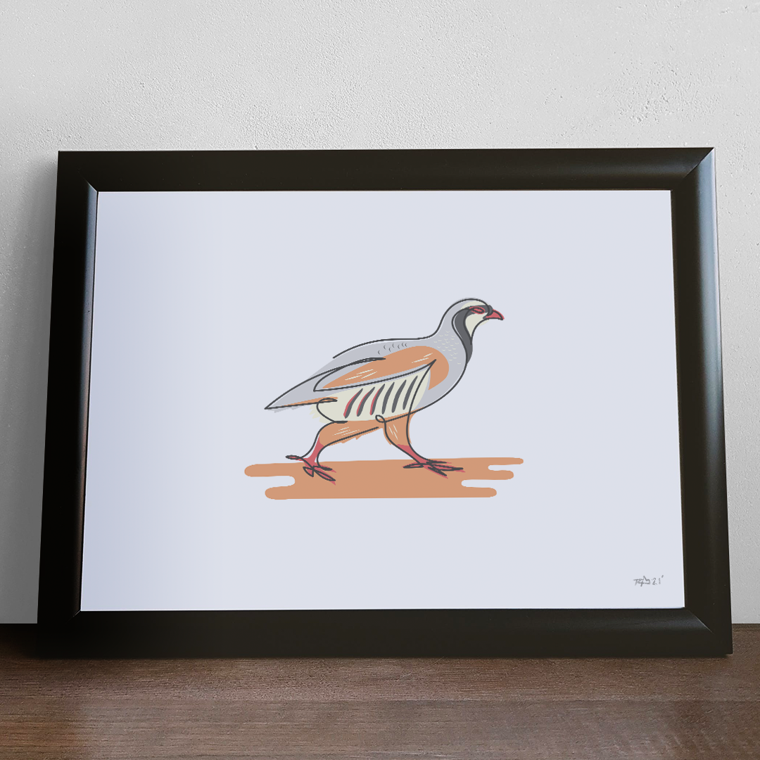 Thunderbird Design StudioSingle Line - Upland Chukar Art PrintSingle Line - Upland Chukar Art PrintPrint
This print is of a single line illustration of a Chukar. Quality art prints showoff these beautiful upland birds in a unique way. All prints are signed. 
Size: 11"x