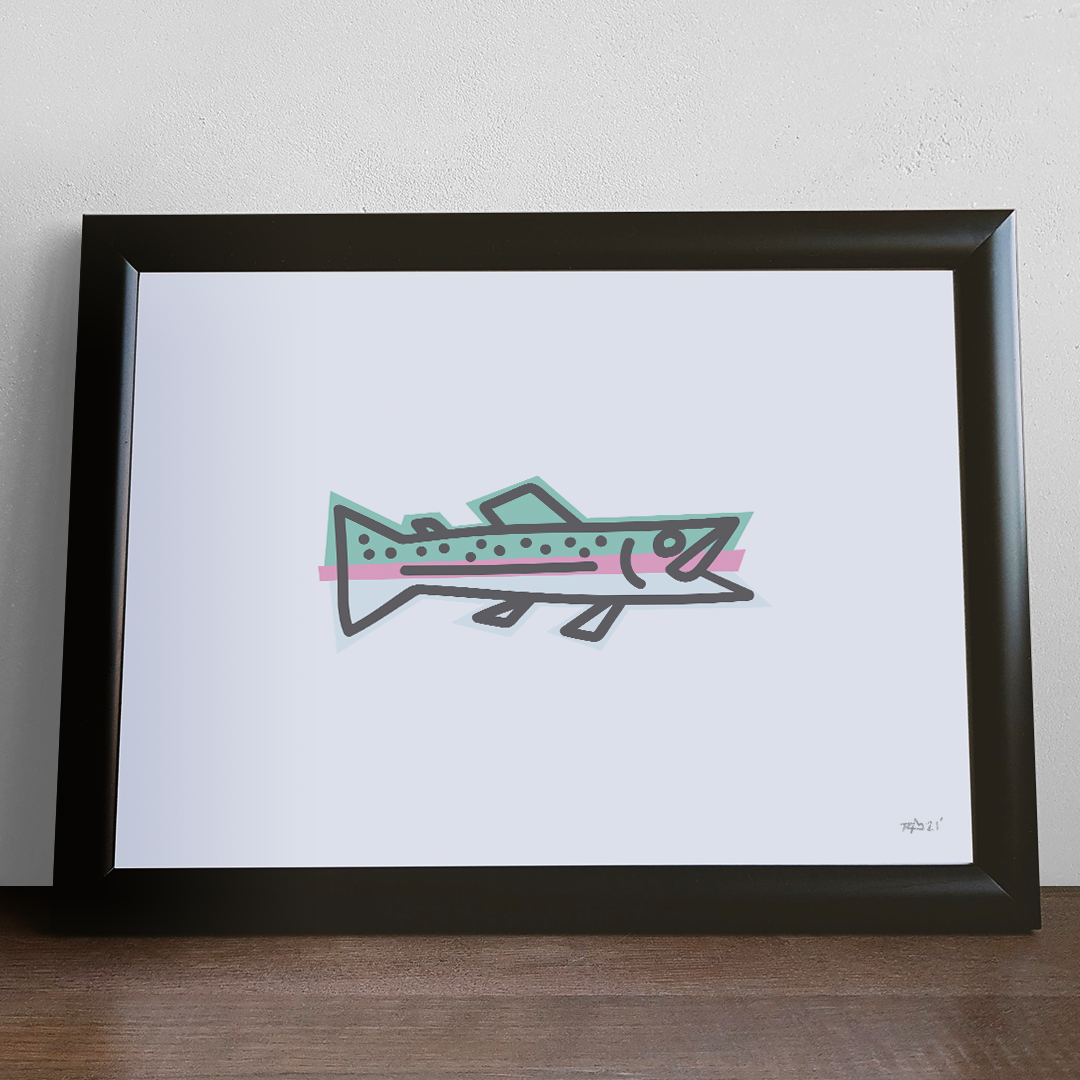 Thunderbird Design StudioIcon Series - Trout Art PrintIcon Series - Trout Art Printart print
Icon series Rainbow Trout Art Print. High quality art prints. Unique artwork for the angler. All prints are signed.
Size: 11"x14"Stock: High Quality 135lb. Acid Fre